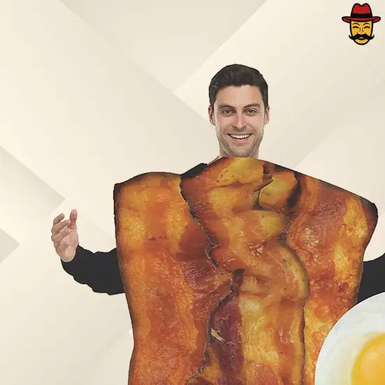 Bacon And Eggs Couples Halloween Costume Set Funny Tunic Fits Most Up To 6ft {3}