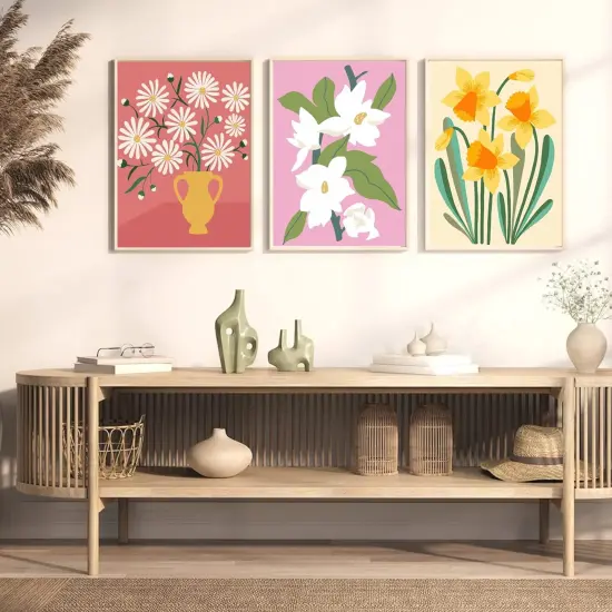 Flower Paint by Numbers for Adults Kids Beginners,Easy Acrylic Paint by Number Kits on Canvas Without Frame,Oil Painting Kits Present for Home Wall Decor 9.8x13.7inch {5}