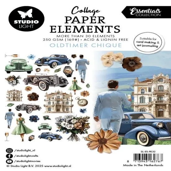 Studio Light Essentials Paper Elements 34/Pkg-Oldtimer Chique {1}
