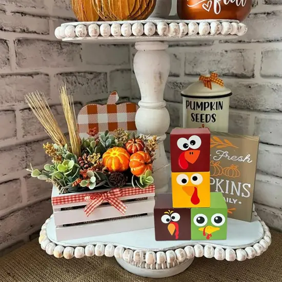 4 Pcs Turkey Thanksgiving Table Decor {5}