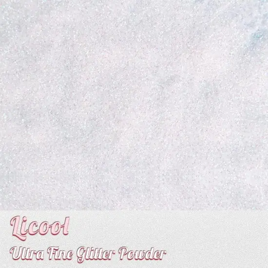 100g/3.5oz Pack Iridescent Rainbow Fine Glitter for DIY Craft, Extra Fine Glitter for Epoxy Resin, Glitter for Tumbler Candle Making, Festival Decoration Makeup Body Face Nail Art (Iridescent White) {2}