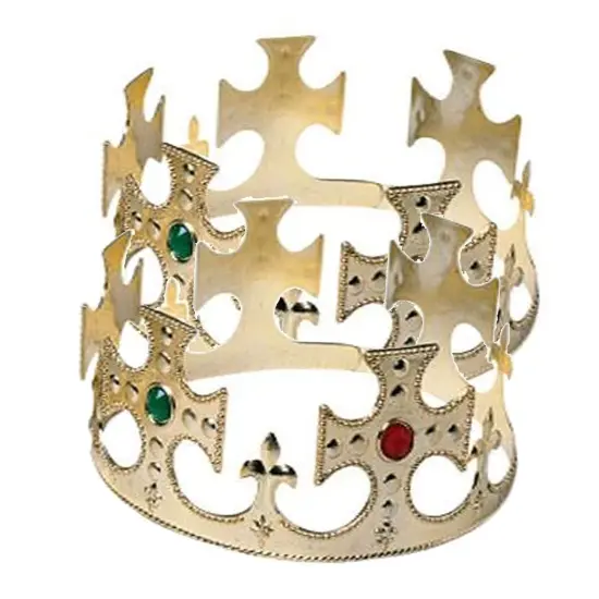 King Gold Crown with Plastic Jewels {2}
