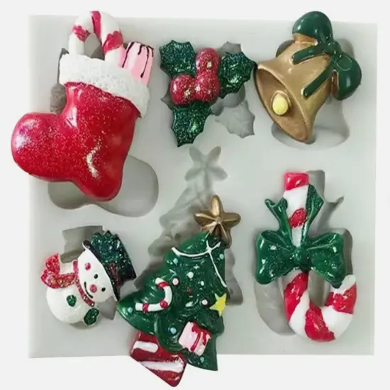 Christmas Silicone Mold Six Cavity {1}