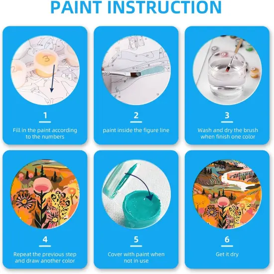 Paint by Numbers Kit for Adults Beginners & Kids Ages 8-12,1 Pack 16x20 inches Canva for Painting Kits for Adults in Colorful Box(Without Frame)- Sunrise Mountains and Rivers {5}