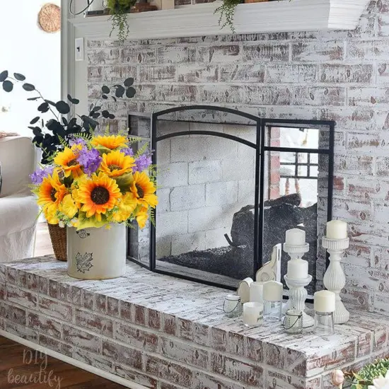 8 Bundles Summer Floral Arrangement Sunflowers Artificial Flowers, No Fade Fall Plants, Fake Mums Flowers, UV Resistant Faux Silk Daisy for Indoor, Home, Garden, Office DIY D&eacute;cor (Orange) {1}