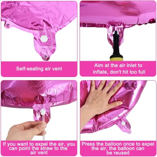 40 Inch Large Rose Red Letter S Balloons - Giant Hot Pink Alphabet Letter Balloons for Birthday Party Anniversary Supplies Decorations {3}