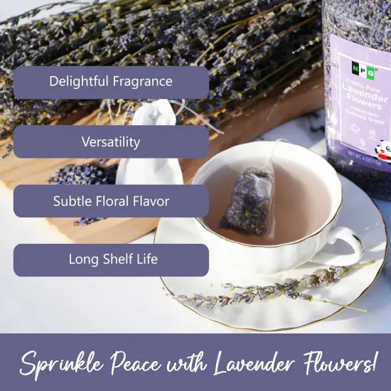 Freeze Dried Lavender Flowers 4 Oz, Culinary Grade Lavender Buds for Tea, Baking, DIY Soap, Candle Making, Potpourri, Natural Fragrance Sachets, All-Natural, Non-GMO, Gluten-Free {3}