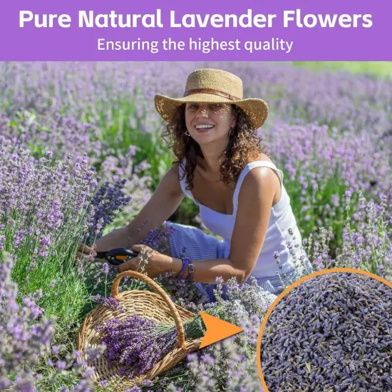 Dried Culinary Lavender Flowers - Food Grade Lavender Buds(4 oz), for Tea, Baking, Potpourri, Home Fragrance & Sachets, Edible Flowers - Gluten Free {4}