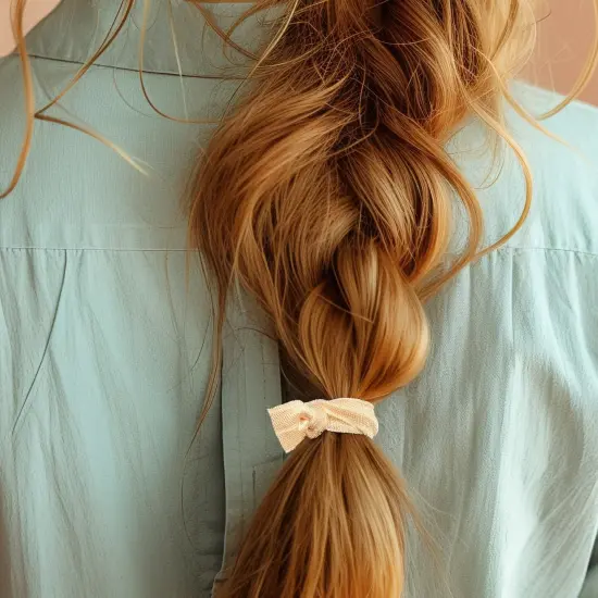 Wrapables No Crease Ouchless Elastic Ribbon Hair Ties Ponytail Holders (Set of 30), Neutral {4}