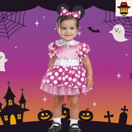 Infant Minnie Mouse Costume with Tulle Petticoat and Headband {2}