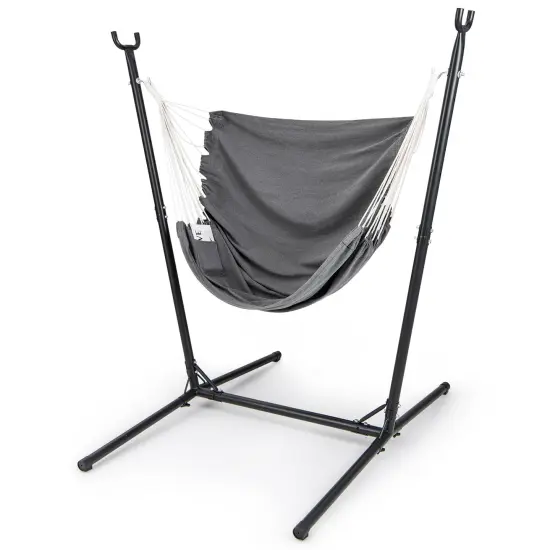 Adjustable Hammock Chair, Metal Frame and Comfy Fabric {4}