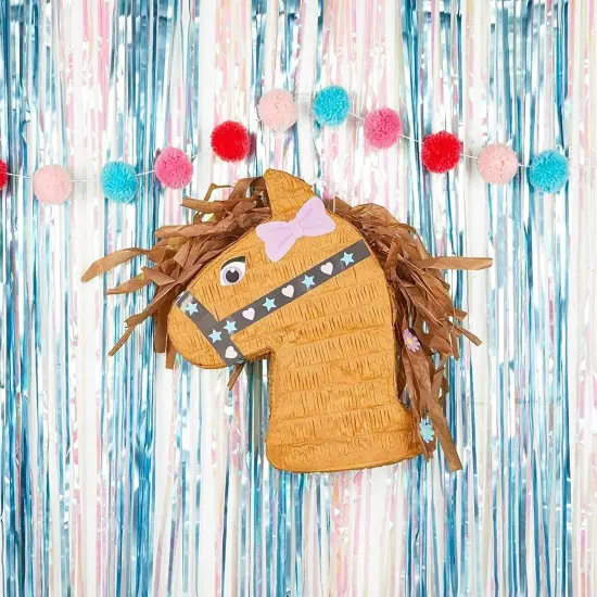 Pony Design Pinata for Horse Themed Cowgirl Birthday Party Supplies, Small (12x16x3 in) - Horse Birthday Decorations - Cowgirl Themed Party Decorations {3}
