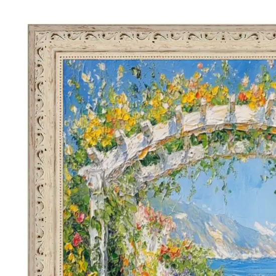 White Wash Alabaster Bead Picture Frame 32x48 frame {4}