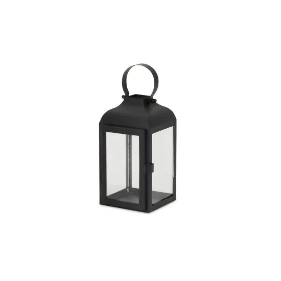 Melrose Candle Lanterns with Handle - 16" - Black - Set of 3 {6}
