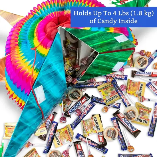 Mexican Pi&ntilde;ata (Large 32 inches) - Authentic Handmade Foldable Large Pinata for Birthday Party - Pi&ntilde;atas para Cumplea&ntilde;os - Fiesta Piniata - Mexican Star Pinata - Cinco de Mayo Pinatas {4}