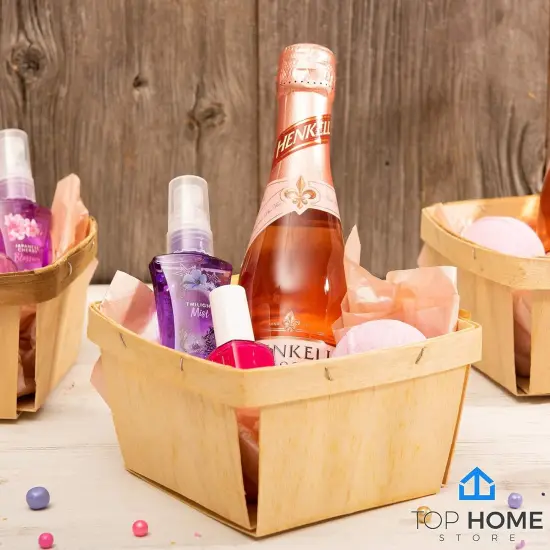 10 Pack Wood Crates Gift Baskets ; for Picking Fruit or Arts, Crafts {3}