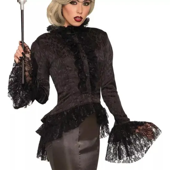 Dark Royalty Queen Blouse Women's Costume Top - Black {3}