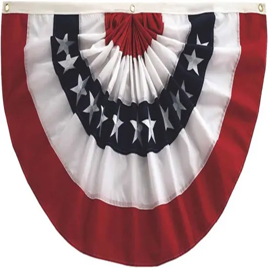 Pleated Fan Patriotic Bunting, 3' x 6',3675 {4}