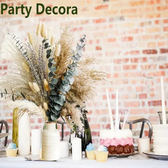 Green Pampas Grass Boho Bouquet &ndash; Exquisite Lavender and Eucalyptus Dried Flower Arrangements for Western Boho Decor &ndash; Rustic Flowers for Your Bohemian Home, Bedroom, and Wedding Table D&eacute;cor {4}