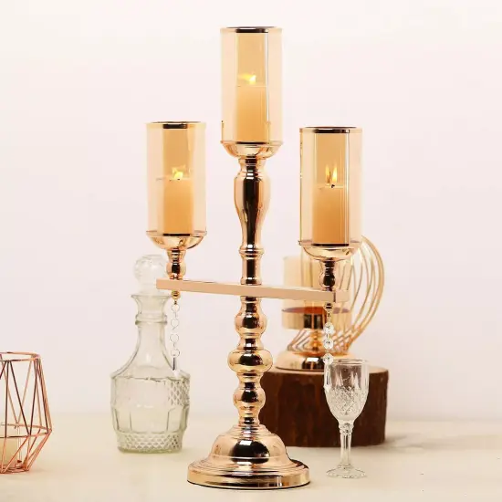 23-Inch tall Gold Candelabra Candle Holder Party Wedding Centerpiece Home Gift {4}