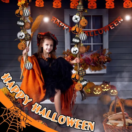 24 Pcs 1.57 Inches Halloween Ball Ornaments -Classic Color {4}