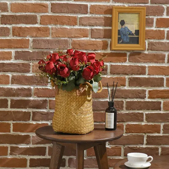 Artificial Roses Flowers Fake Silk Rose Bouquet {3}