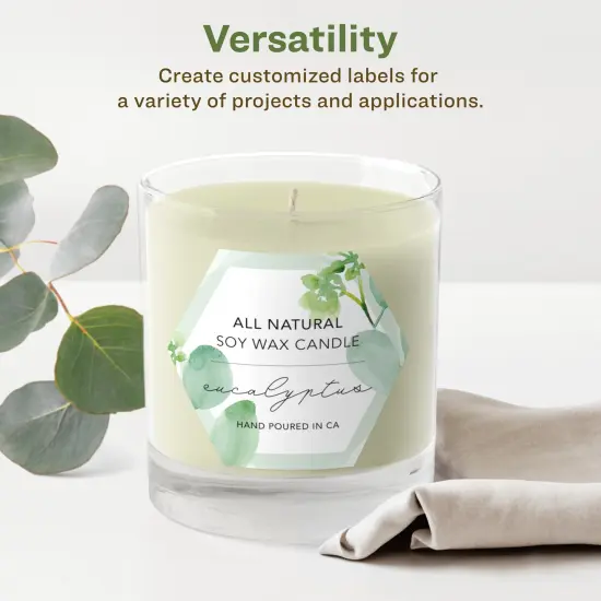 Avery Recycled Matte White Labels,2-1/2" x 2-57/64" Hexagon {4}