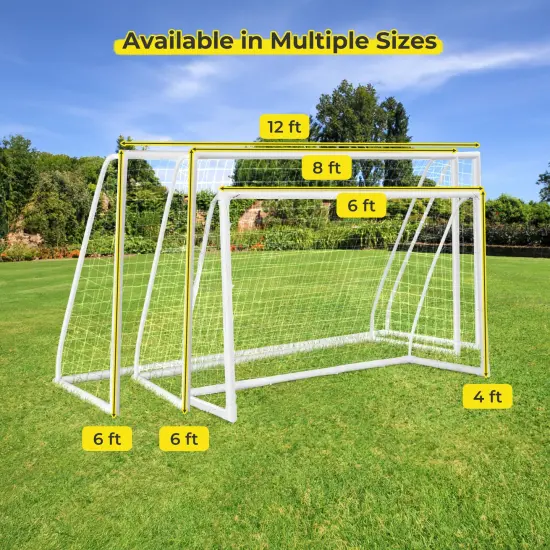 Soccer Goal with Heavy-Duty Net, UPVC Frame & Training Cones &ndash; Portable Backyard Soccer Set {5}
