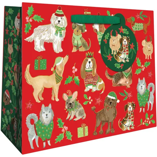 Pack/6: Canine Christmas Gift Bag - 10 x 4 x 8" {1}