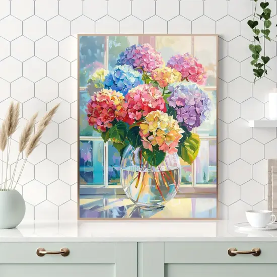 Hydrangea Flower Diamond Art Painting Kits for Adults {3}