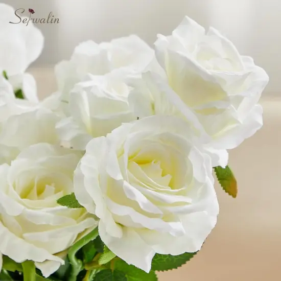 20pcs Artificial White Roses {3}