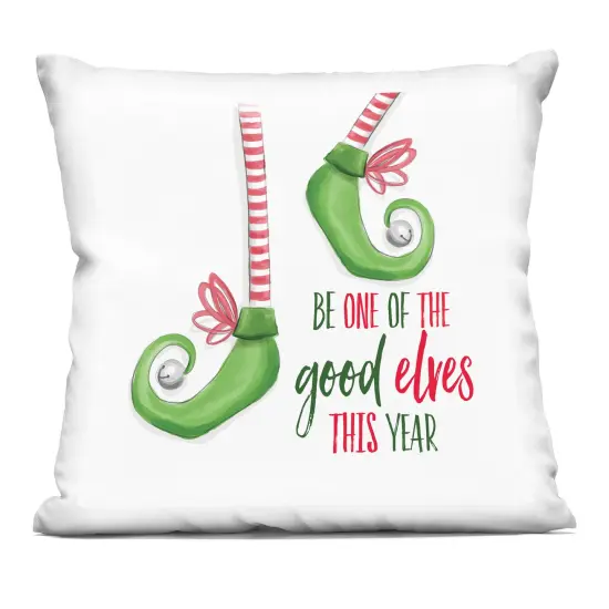 Stupell Industries Festive Be A Good Elf Decorative Printed Pillow design by Dogwood Portfolio, 18 x 7 x 18 {1}