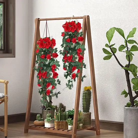 2PCS 3.3Ft Rose Vine Flower Hanging Swag Flowers Artificial Plants {4}