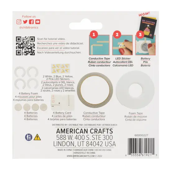 We R Chibitronics Mini Starter Kit-White/Blue/Pink/Yellow {4}