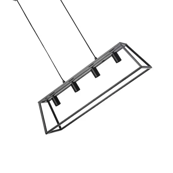 32" Pendant Lamp with 4 Lamps Black {4}