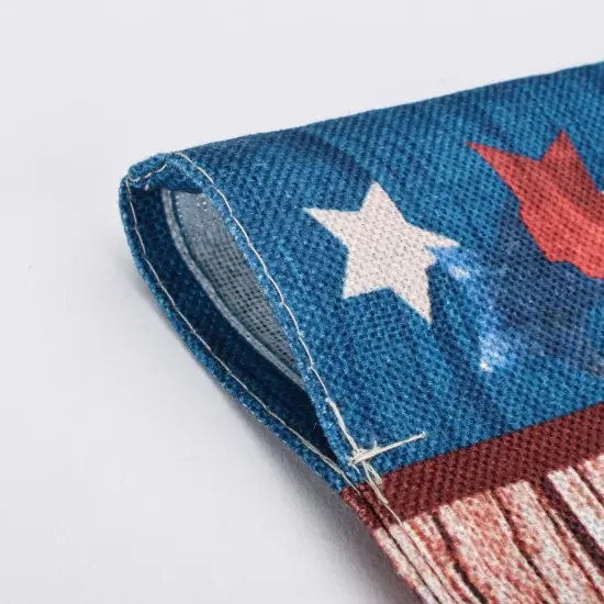 Welcome Patriotic Barn Star Garden Flag with Lights- Solar LED Burlap Mini Small All Seasons Garden Flag Welcome Sign 12x18 Double Sided for Outside Outdoors Patio Lawn Yard Decoration Farmhouse {2}