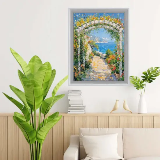 Modern Silver Metal Brushed Picture Frame 14x14 frame {7}