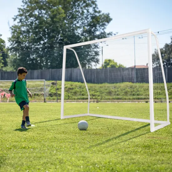 Soccer Goal with Heavy-Duty Net, UPVC Frame & Training Cones &ndash; Portable Backyard Soccer Set {2}