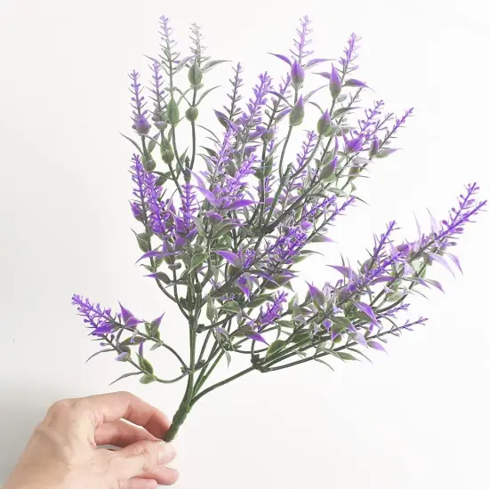 Dried Artificial Lavender Pick, 6 Bundles Outdoor UV Resistant Aritificial Bouguet for Decoration {2}