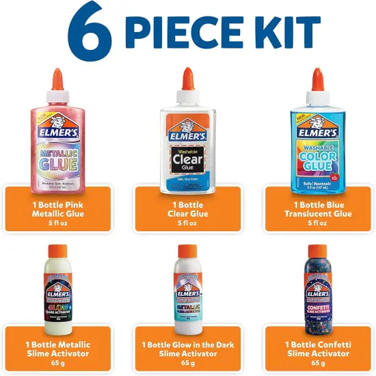 Glow In The Dark Slime Kit - 6 Count {3}