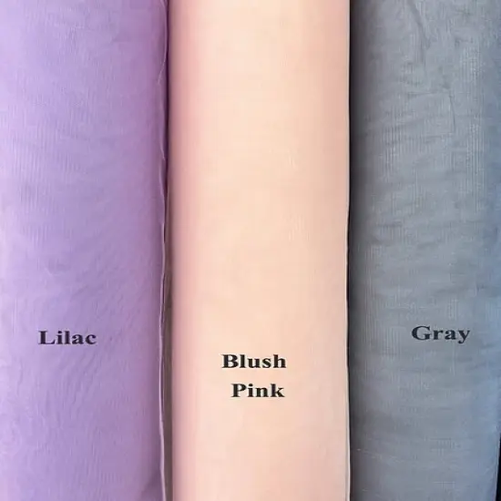 10 Yards Crystal Tulle Mesh Fabric Sheer Lightweight Polyester 58/59 Inch Wide for Veils and Crafts Lilac {1}