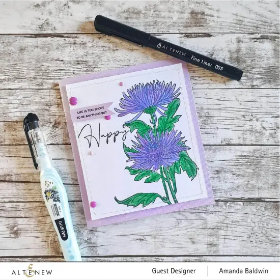 Paint-A-Flower: Spider Mums Outline Stamp Set {5}