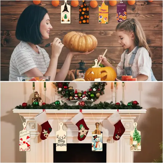 36 Pcs Wooden Mini Cutting Board with Handle {5}