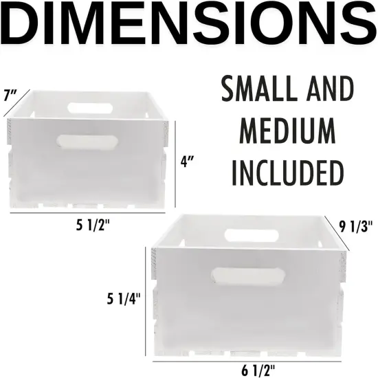 2 Pack, Nested Wooden Crates {3}