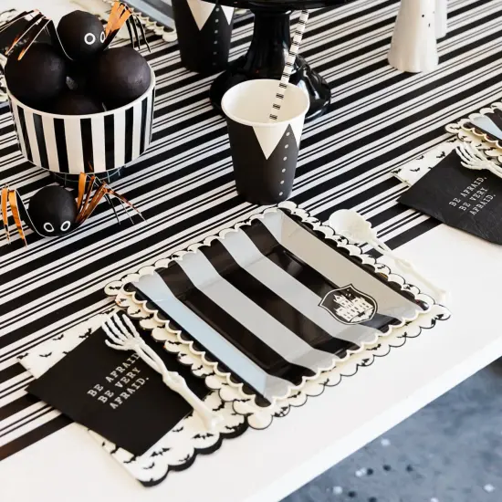 WEDNESDAY BLACK STRIPE PLATES {2}