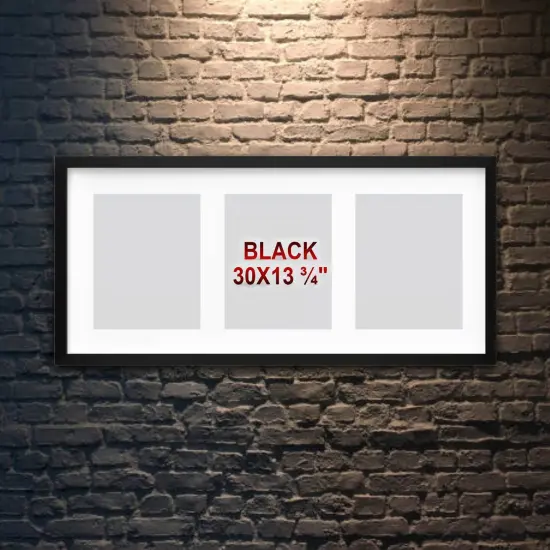 Black Frame for 3 Pictures, 30x13&frac34;" &ndash; Deep Display, No-Nail Hanging, Horizontal/Vertical! {3}