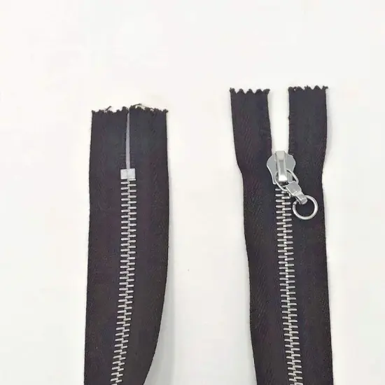 Zipper &ndash; 15" 6MM Brown Nickel Non-Separating Closed for Purses, Bags, and More {2}