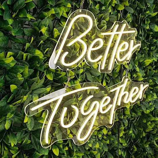 32" Warm White Better Together Sign LED Backdrop Hanging Wall Decor Party {3}