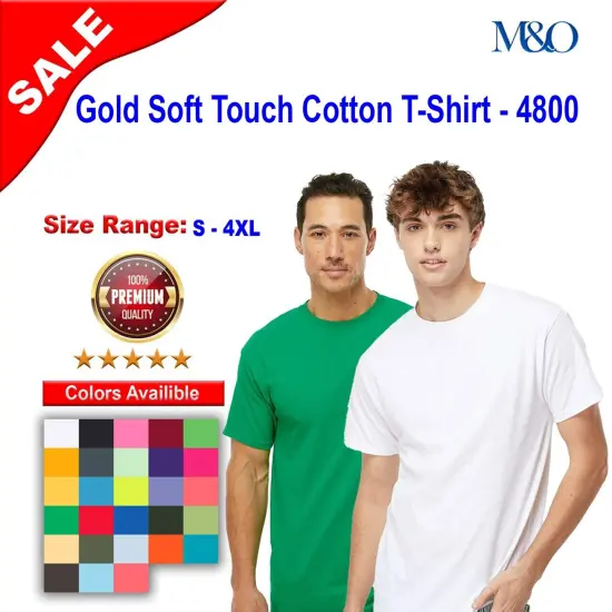 M&O&reg; Gold Soft Touch Crewneck Short Sleeve Cotton T-Shirt Gravel {2}