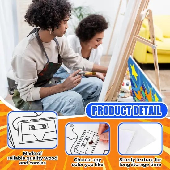 15 Set Pre Drawn Painting Canvas Kit for Adults {3}